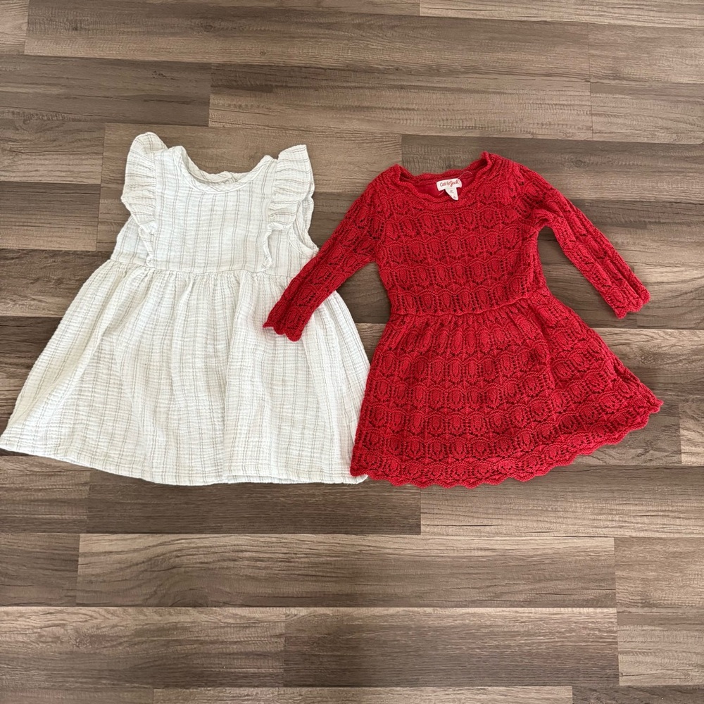 Cat & Jack Red and White Kids Dress Set